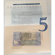 AUSTRALIA 1994 . FIVE 5 DOLLAR BANKNOTE . EVANS/FRASER . IN FOLDER